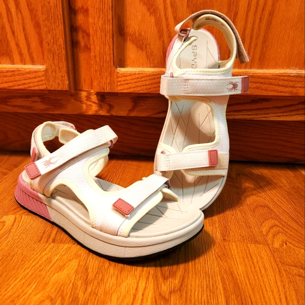 Spyder women's White and Pink Sandals, sz 10